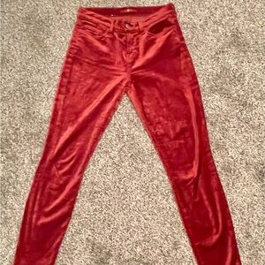 7 For All Mankind Rich Red Fabric